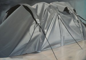 04. Laurent RABIER - Tente - huile sur toile - 2010 - 162 x 114 (...)